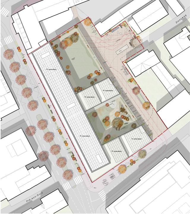 Stadtrat befindet über die Planung der neuen Migros Madretsch mit rund 90 
Wohnungen