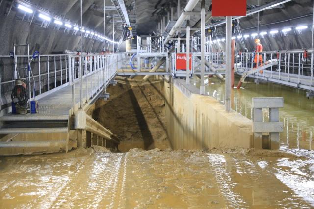 Der Lötschberg-Basistunnel ist wieder einspurig befahrbar