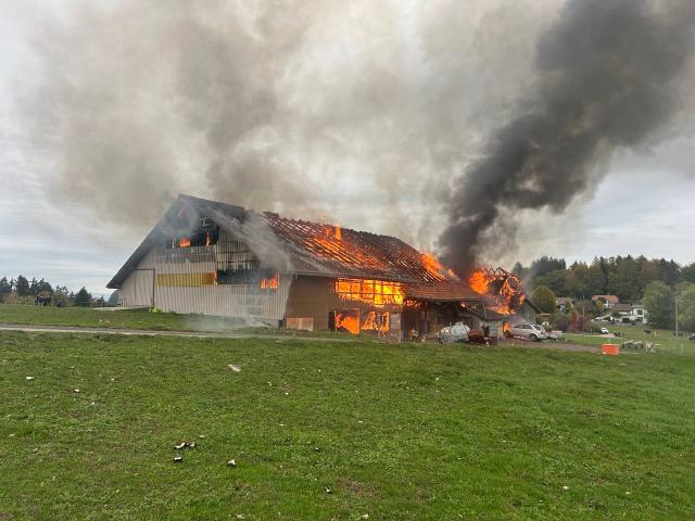 Bauerhaus in Brünisried durch einen Brand vollständig zerstört