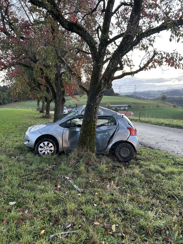 Schmidigen-Mühleweg: Mann nach Selbstunfall verletzt Schmidigen-Mühleweg: Mann nach Selbstunfall verletzt