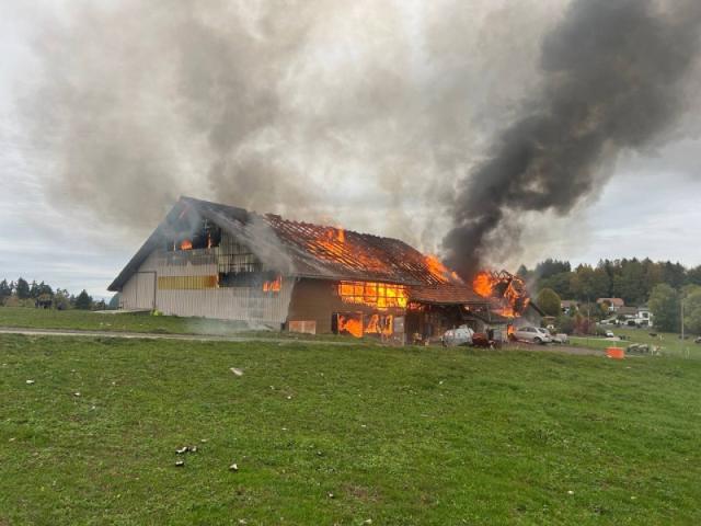 Bauerhaus in Brünisried durch einen Brand vollständig zerstört