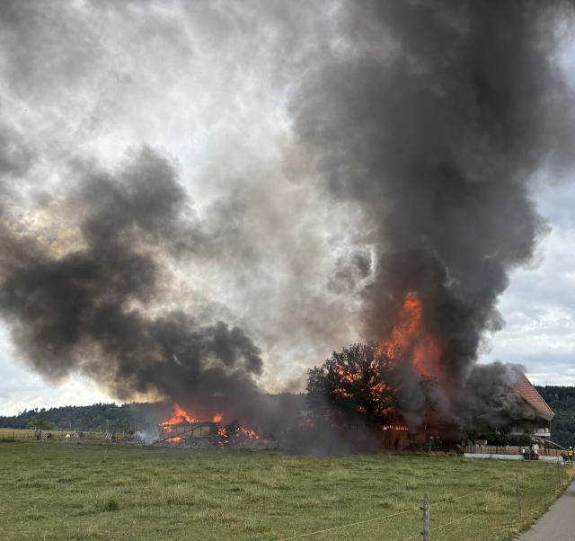 Brand in Chinzi-Bauernhaus in Ruppoldsried vollständig niedergebrannt